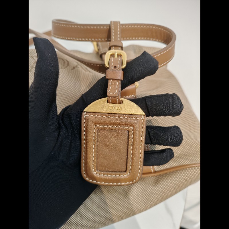 Prada帆布 shoulder tote-17