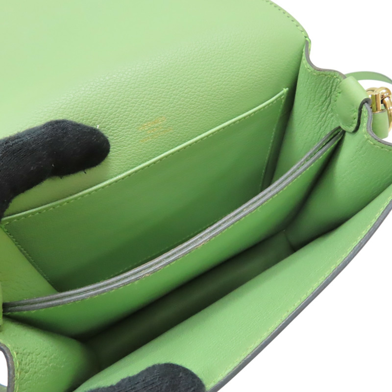 牛油果綠 Evercolor牛皮 Roulis Mini 肩背包 Y刻 金扣【HERMES 愛馬仕】-4