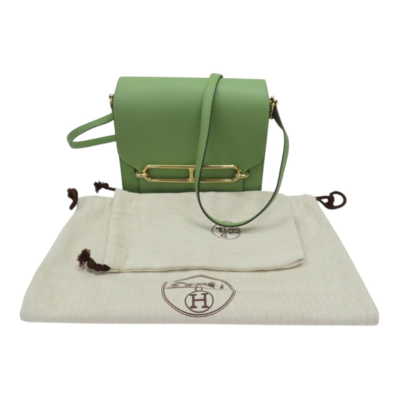 牛油果綠 Evercolor牛皮 Roulis Mini 肩背包 Y刻 金扣【HERMES 愛馬仕】-8