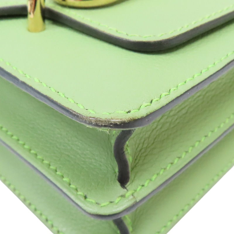 牛油果綠 Evercolor牛皮 Roulis Mini 肩背包 Y刻 金扣【HERMES 愛馬仕】-10