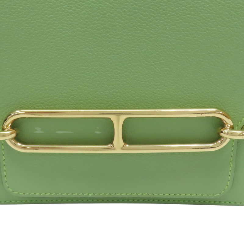 牛油果綠 Evercolor牛皮 Roulis Mini 肩背包 Y刻 金扣【HERMES 愛馬仕】-14