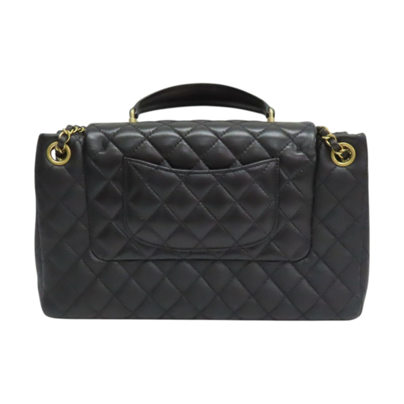 黑色 牛皮 鍊帶肩背包 金釦【CHANEL 香奈兒】 AS3049-1