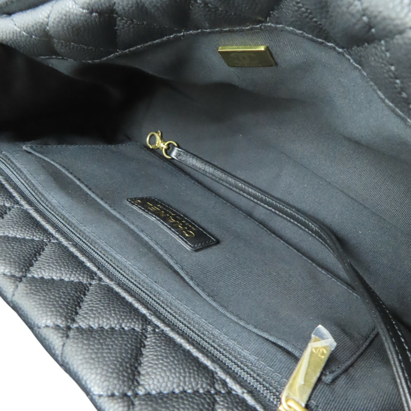 黑色 牛皮 鍊帶肩背包 金釦【CHANEL 香奈兒】 AS3049-4