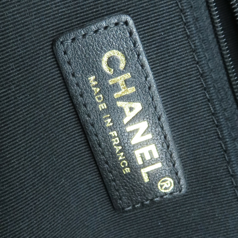 黑色 牛皮 鍊帶肩背包 金釦【CHANEL 香奈兒】 AS3049-7