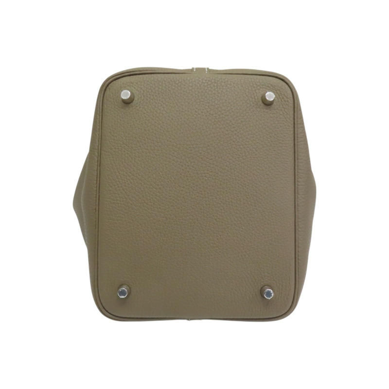 大象灰 TC牛皮 Picotin Lock 22 手提包 Z刻 銀釦【HERMES 愛馬仕】-3