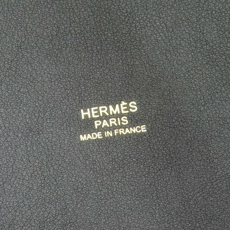 黑色 SWIFT牛 TOILE帆布 Picotin Lock 18 Cargo 手提包 銀釦 B刻【HERMES 愛馬仕】 H08319CC-6