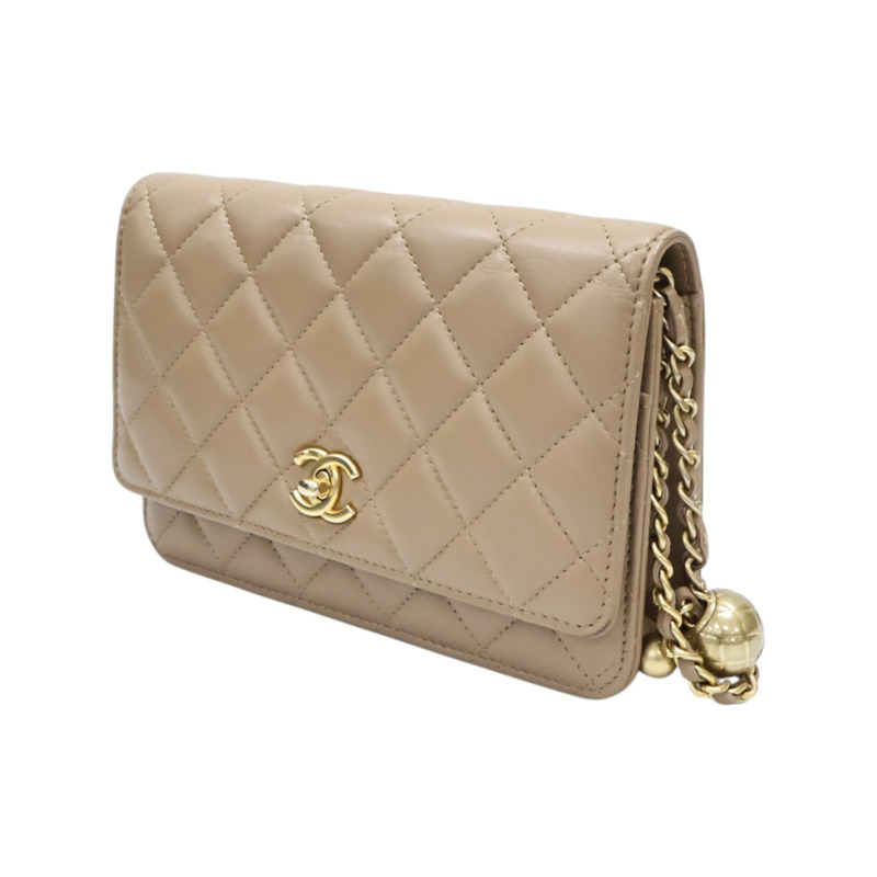 棕色羊皮 金球 WOC 鍊帶 肩背包【CHANEL 香奈兒】 AP1450-2