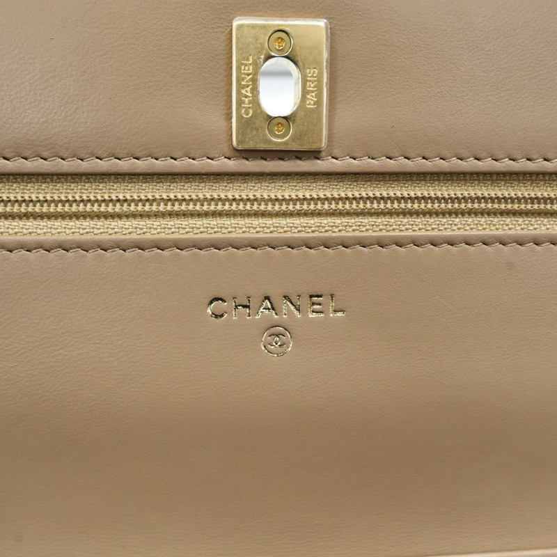 棕色羊皮 金球 WOC 鍊帶 肩背包【CHANEL 香奈兒】 AP1450-5