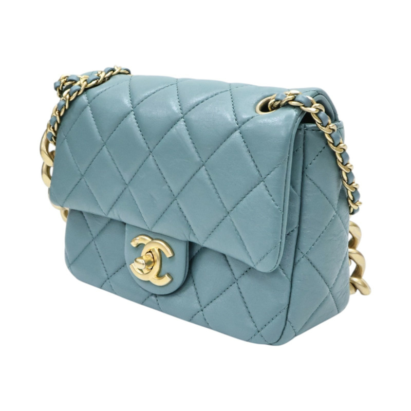 綠色羊皮 coco 17cm 鍊帶 肩背包【CHANEL 香奈兒】-2