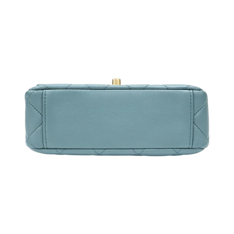 綠色羊皮 coco 17cm 鍊帶 肩背包【CHANEL 香奈兒】-3