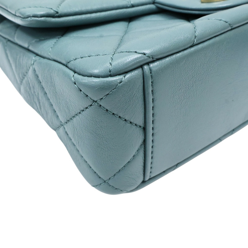 綠色羊皮 coco 17cm 鍊帶 肩背包【CHANEL 香奈兒】-11