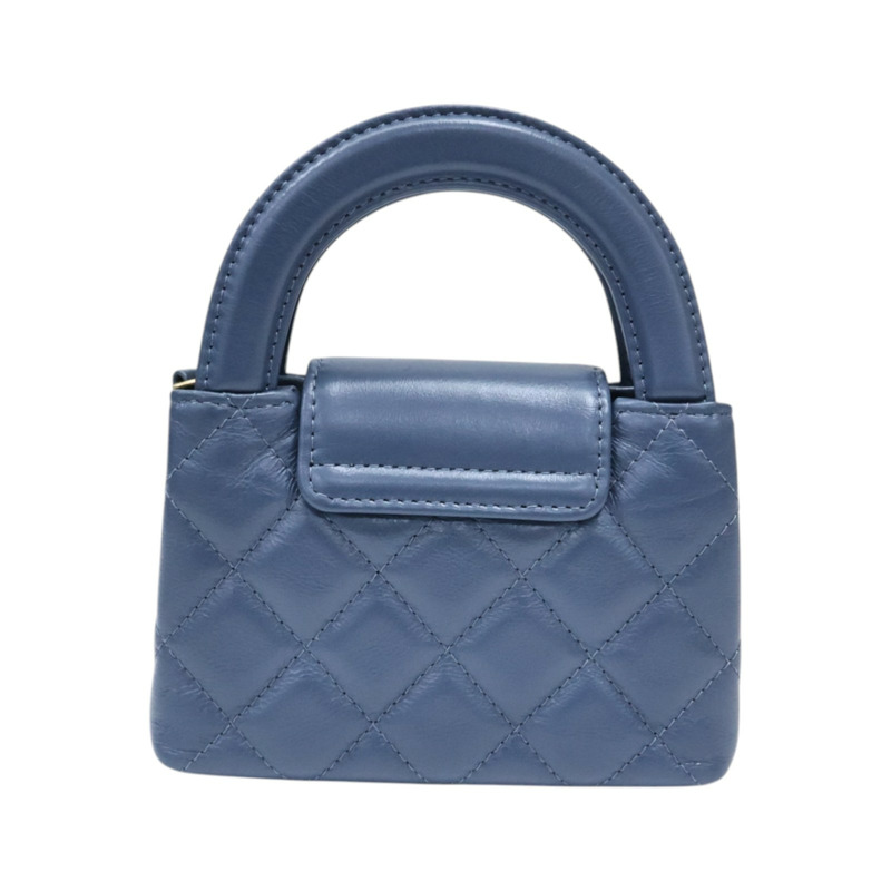 藍色羊皮 Nano Kelly 鍊帶 肩背包【CHANEL 香奈兒】 AP3435-1
