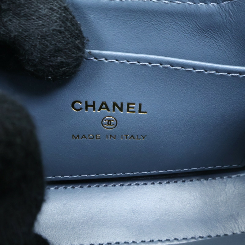 藍色羊皮 Nano Kelly 鍊帶 肩背包【CHANEL 香奈兒】 AP3435-5