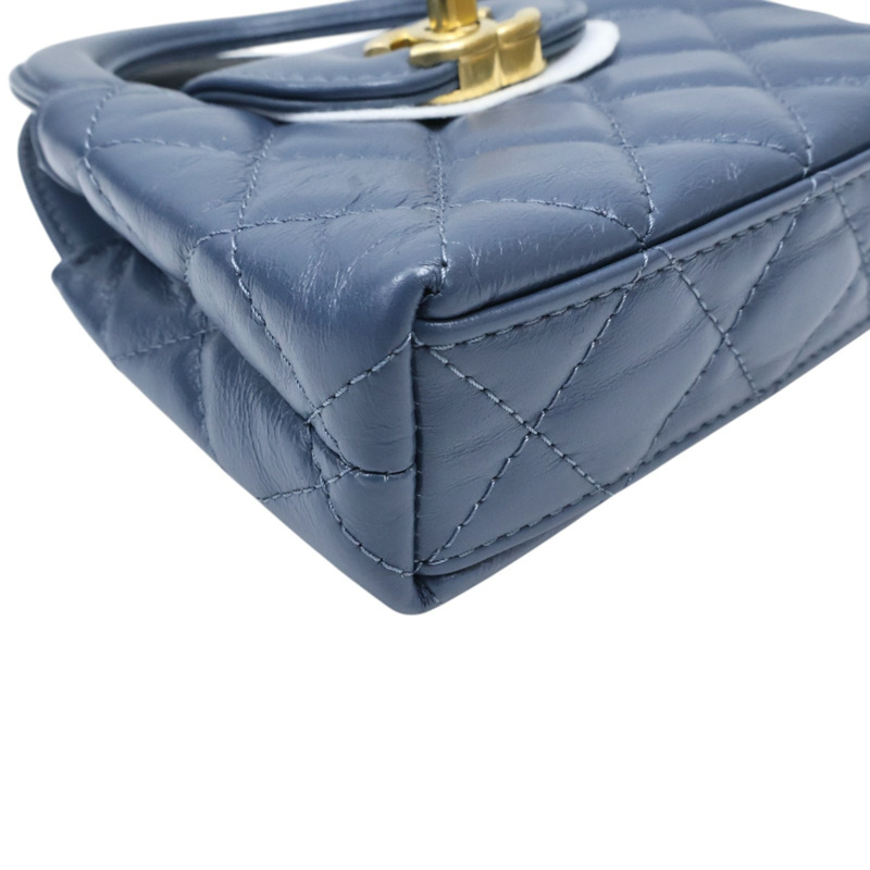 藍色羊皮 Nano Kelly 鍊帶 肩背包【CHANEL 香奈兒】 AP3435-11