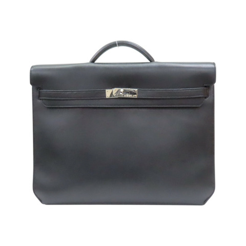黑色 Ever Grain皮革 Kelly Depeches 36 公事包 U刻 銀釦【HERMES 愛馬仕】 H084620CH89