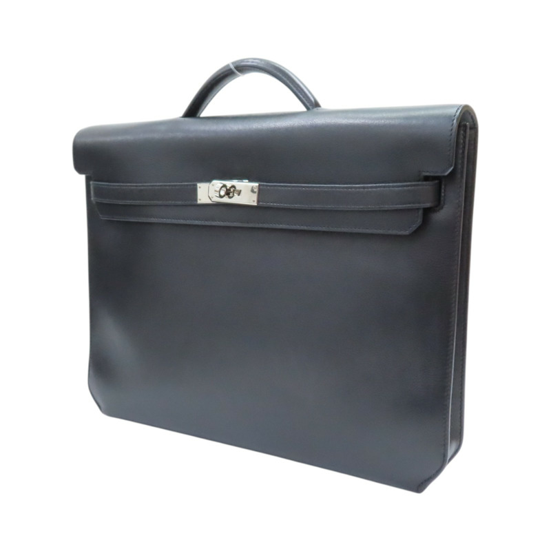 黑色 Ever Grain皮革 Kelly Depeches 36 公事包 U刻 銀釦【HERMES 愛馬仕】 H084620CH89-2