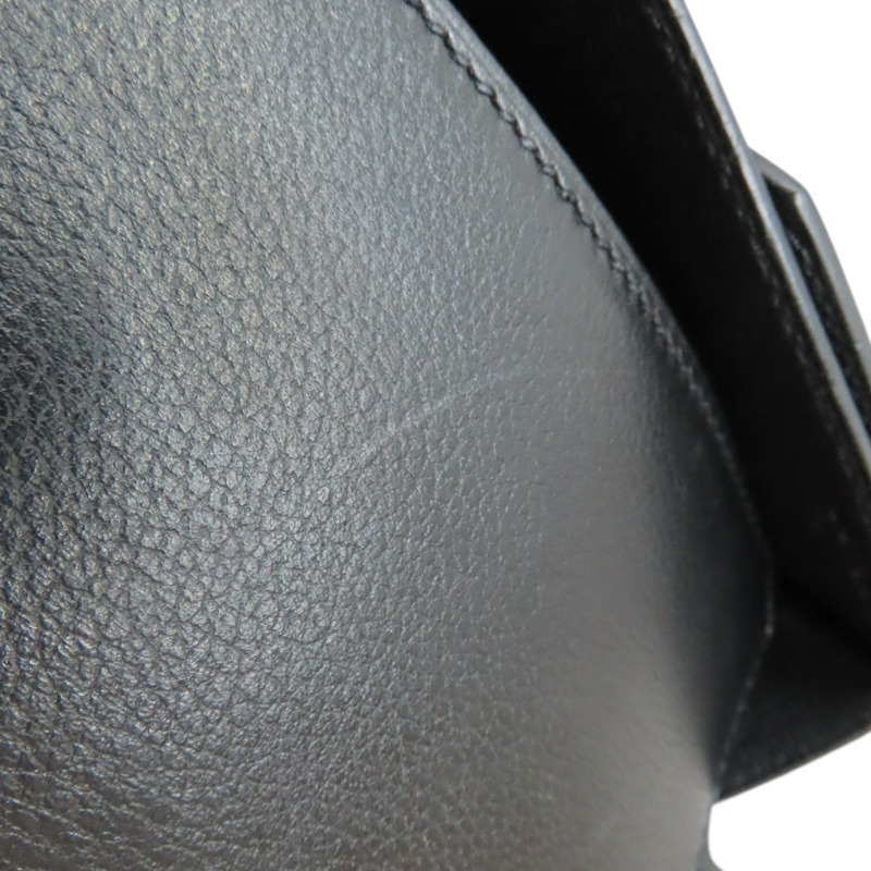 黑色 Ever Grain皮革 Kelly Depeches 36 公事包 U刻 銀釦【HERMES 愛馬仕】 H084620CH89-14