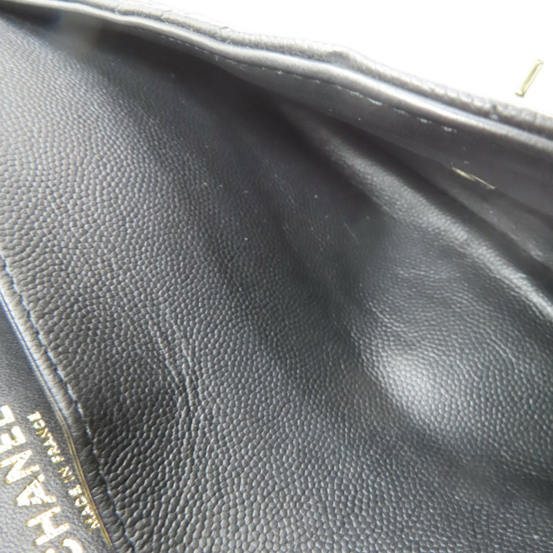 黑色 牛皮 Coco25 山形紋 肩背包 金釦【CHANEL 香奈兒】 A01112-5