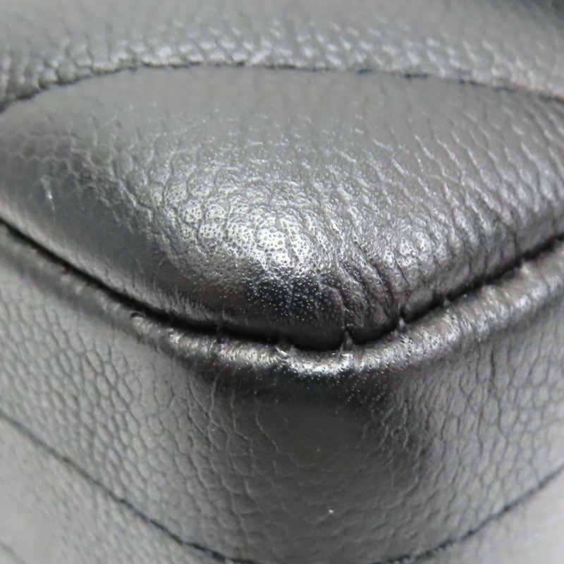 黑色 牛皮 Coco25 山形紋 肩背包 金釦【CHANEL 香奈兒】 A01112-16