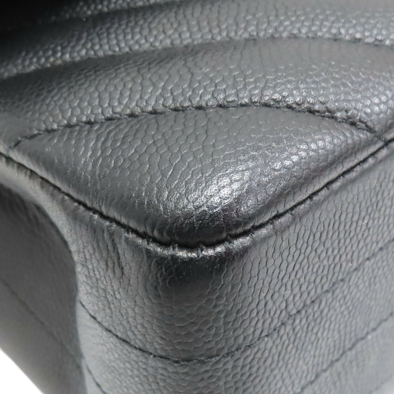 黑色 牛皮 Coco25 山形紋 肩背包 金釦【CHANEL 香奈兒】 A01112-17