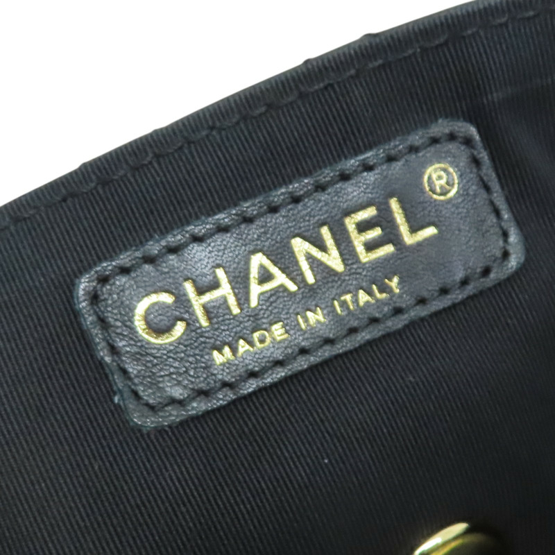 黑色 菱格紋 羊皮 情人節款 East West 鏈帶肩背包 金釦 無卡【CHANEL 香奈兒】-5