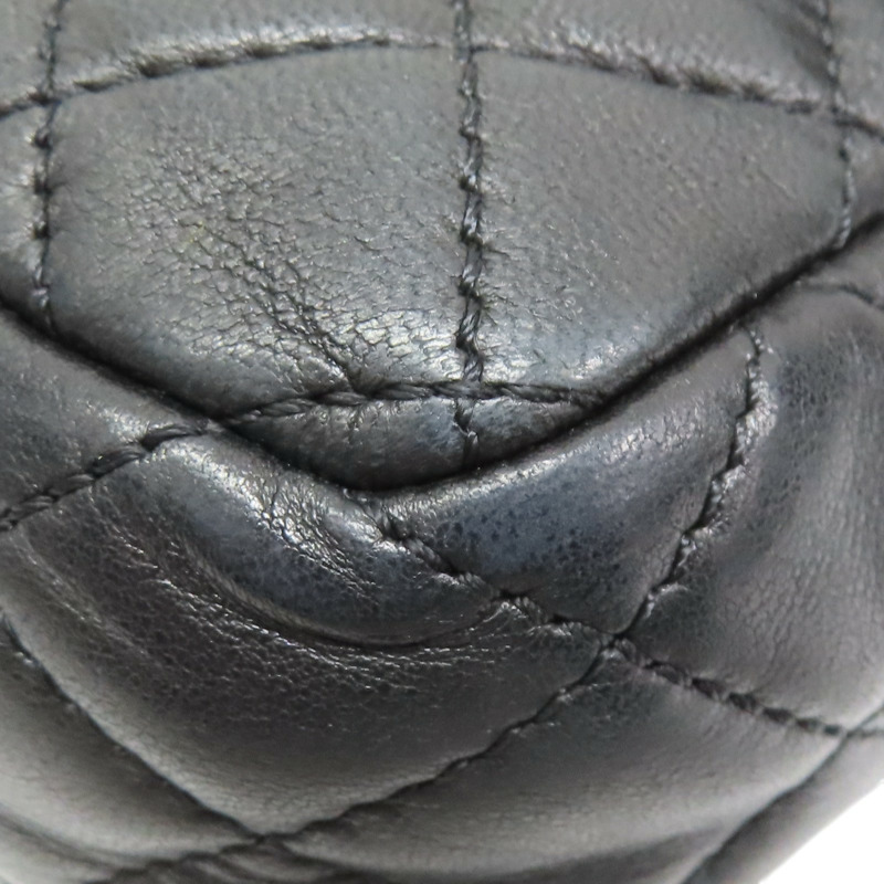 黑色 菱格紋 羊皮 情人節款 East West 鏈帶肩背包 金釦 無卡【CHANEL 香奈兒】-12