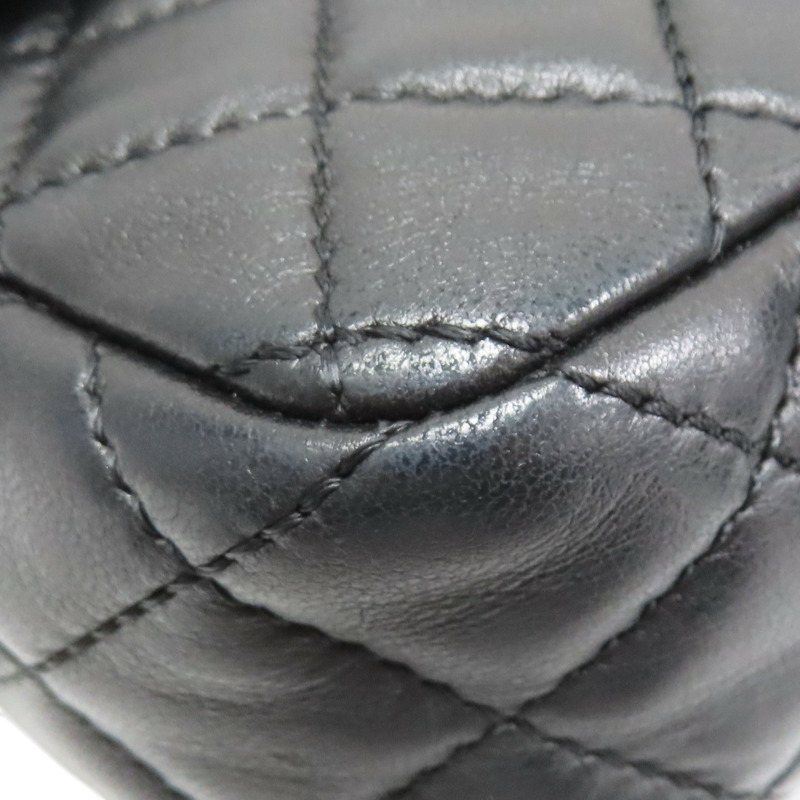 黑色 菱格紋 羊皮 情人節款 East West 鏈帶肩背包 金釦 無卡【CHANEL 香奈兒】-13