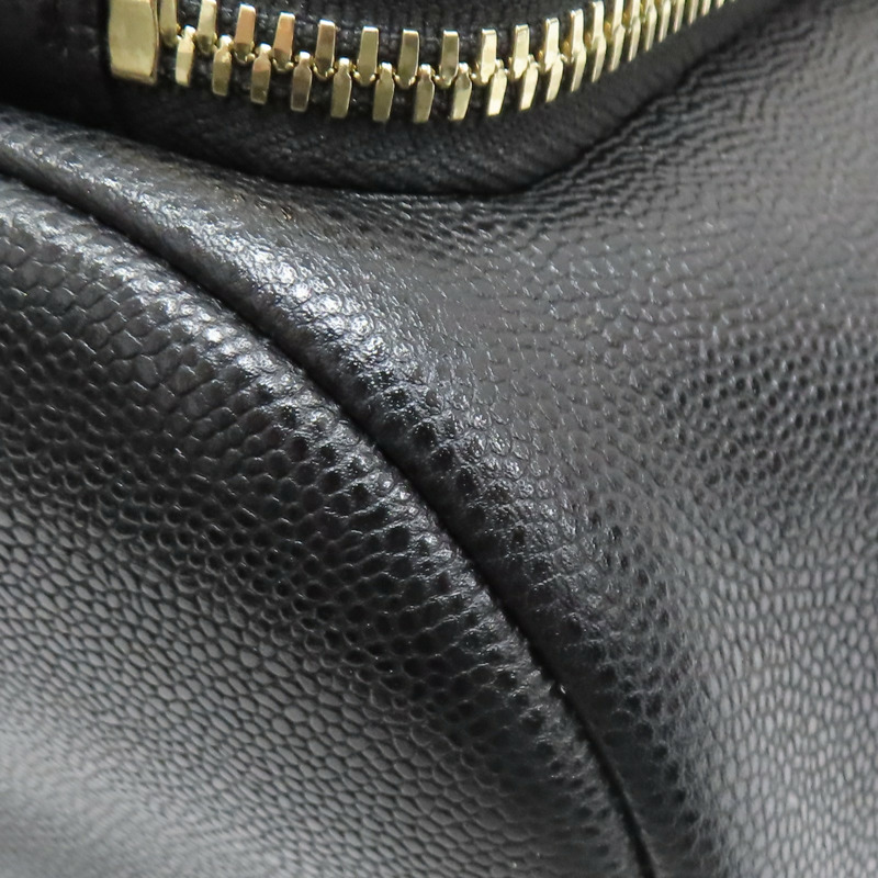 黑色牛皮 Business Affinity 後背包 金釦【CHANEL 香奈兒】 A93748-13