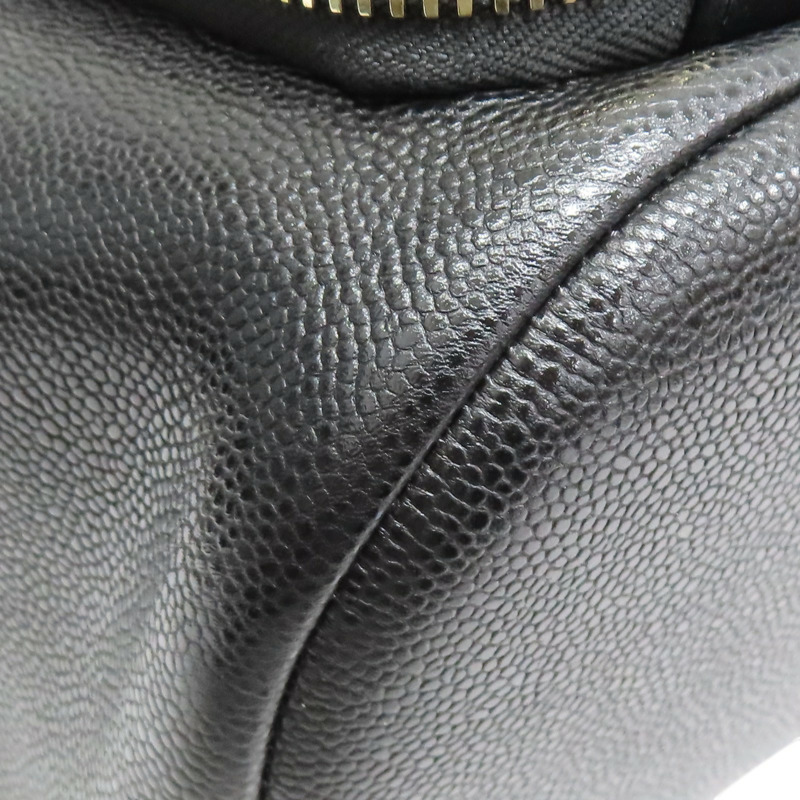 黑色牛皮 Business Affinity 後背包 金釦【CHANEL 香奈兒】 A93748-14