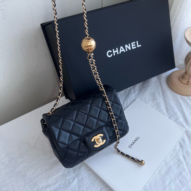 ෆ Chanel黑金金球方胖-2