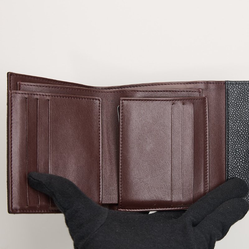 二手Chanel CF三折短夾/黑金牛-22