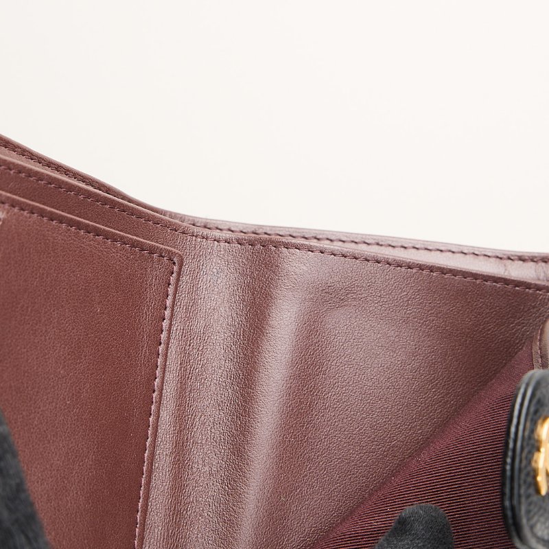 二手Chanel CF三折短夾/黑金牛-23