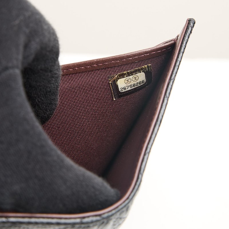 二手Chanel CF三折短夾/黑金牛-24