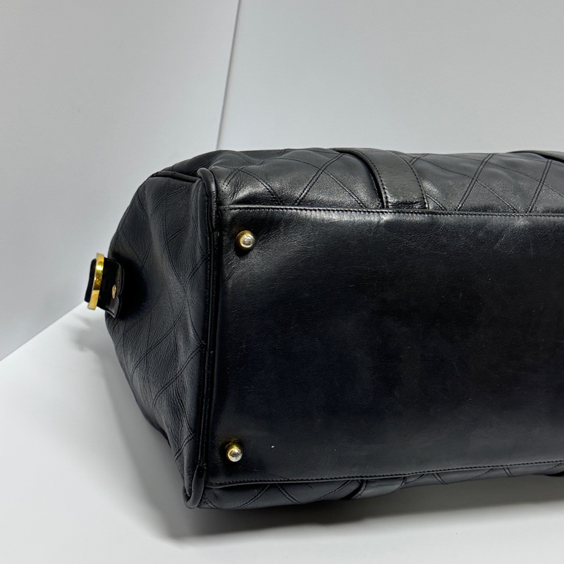 【超熱門秒殺款⏰】 Chanel 黑金 波士頓包 肩背+手提+斜背包 (專櫃27.3萬)-6