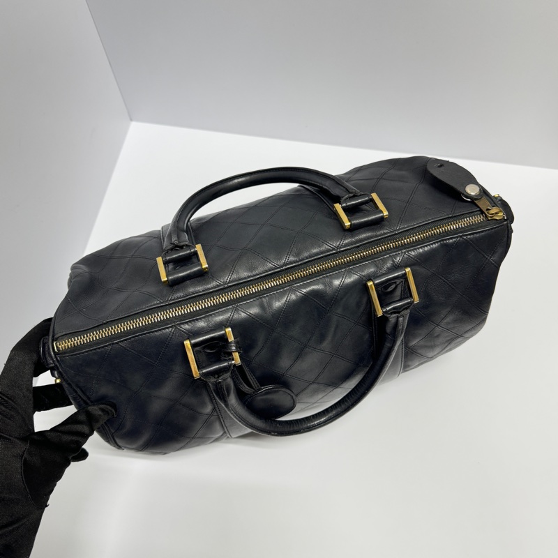 【超熱門秒殺款⏰】 Chanel 黑金 波士頓包 肩背+手提+斜背包 (專櫃27.3萬)-7