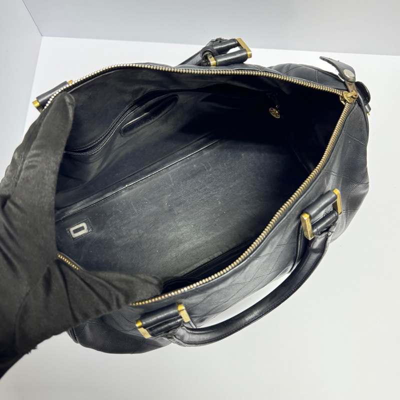 【超熱門秒殺款⏰】 Chanel 黑金 波士頓包 肩背+手提+斜背包 (專櫃27.3萬)-12