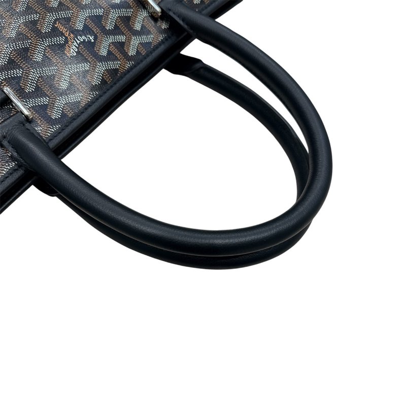 GOYARD 高雅德 MORVAN 公事包 GOYARDINE帆布 小牛皮 銀扣-12