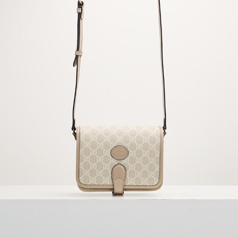 二手Gucci retro馬鞍郵差包/燕麥色-0