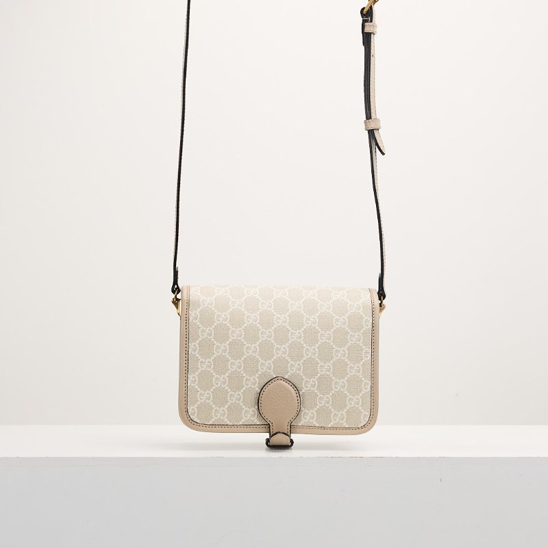 二手Gucci retro馬鞍郵差包/燕麥色-1