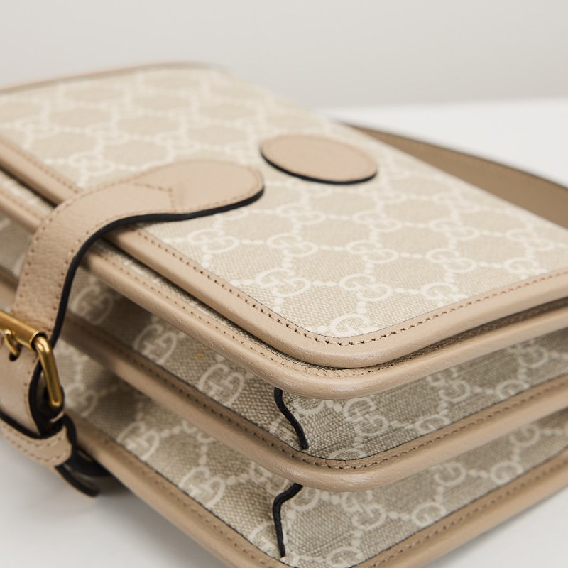 二手Gucci retro馬鞍郵差包/燕麥色-10