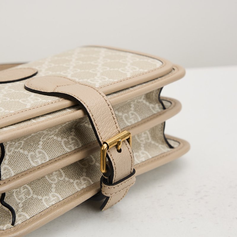 二手Gucci retro馬鞍郵差包/燕麥色-11