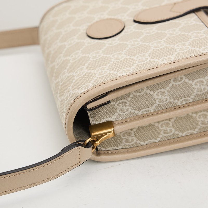 二手Gucci retro馬鞍郵差包/燕麥色-14