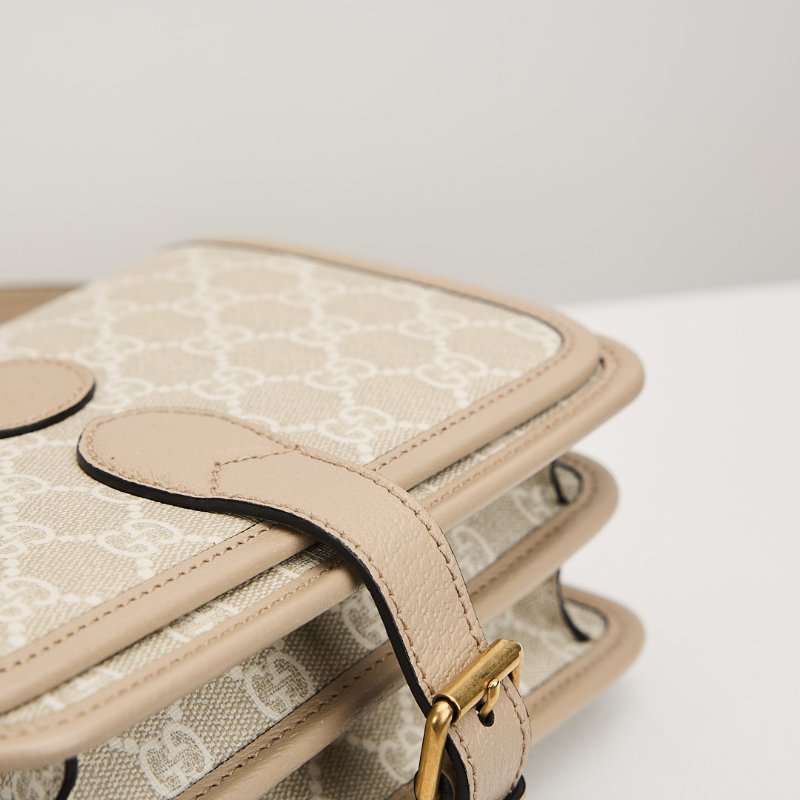 二手Gucci retro馬鞍郵差包/燕麥色-18