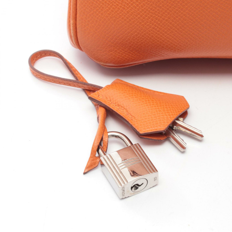 愛馬仕 Birkin 25 手袋 Epsom 皮革 橙色 二手 女士 SHW K-5