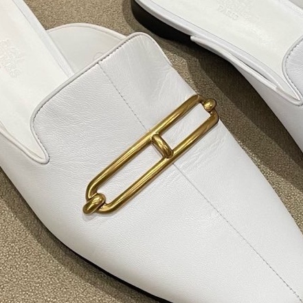 閒置未使用Hermes愛馬仕 豬鼻子穆勒半拖鞋  附件 單品-7