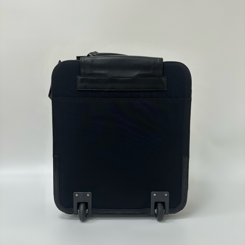 Gucci 黑色尼龍拉桿行李箱🧳 vintage 二手 中古 旅行-5