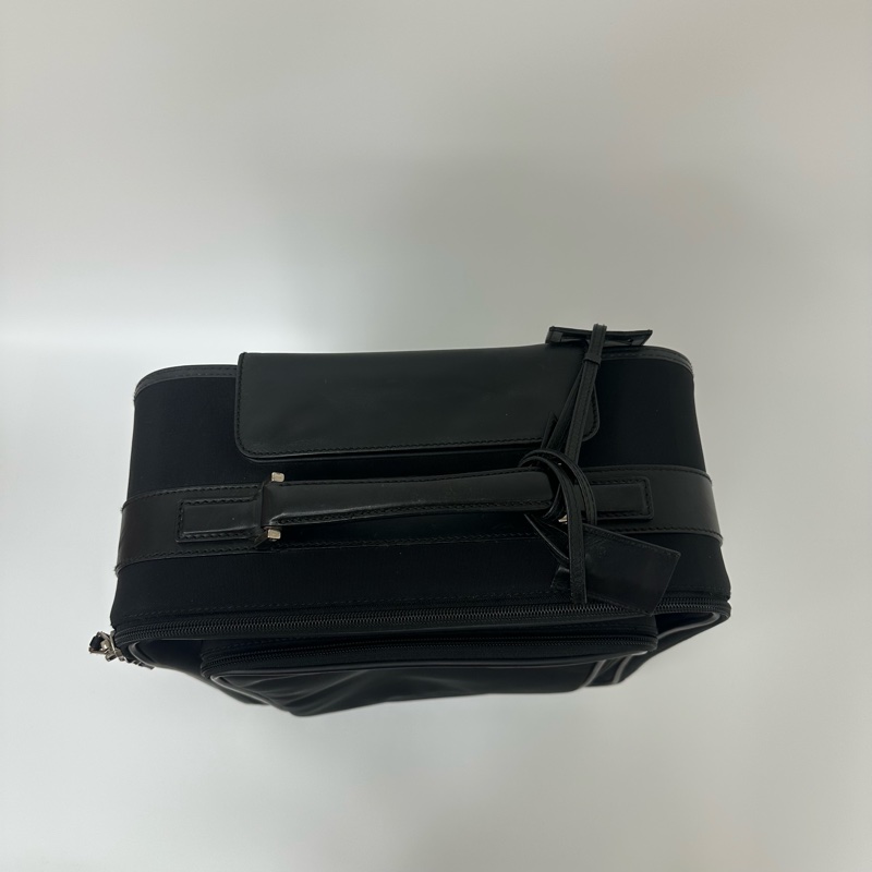 Gucci 黑色尼龍拉桿行李箱🧳 vintage 二手 中古 旅行-8