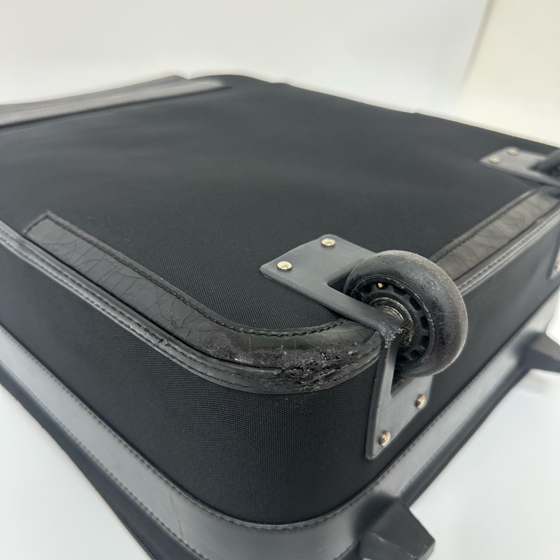 Gucci 黑色尼龍拉桿行李箱🧳 vintage 二手 中古 旅行-12