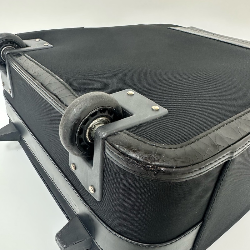 Gucci 黑色尼龍拉桿行李箱🧳 vintage 二手 中古 旅行-13