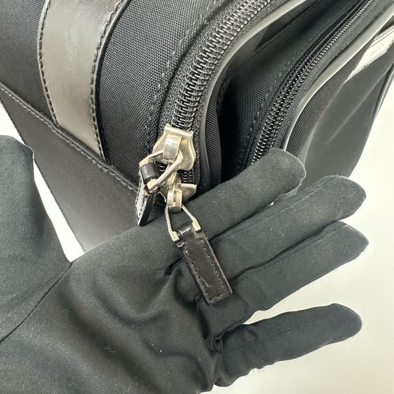 Gucci 黑色尼龍拉桿行李箱🧳 vintage 二手 中古 旅行-14